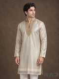Light beige tissue Kurta