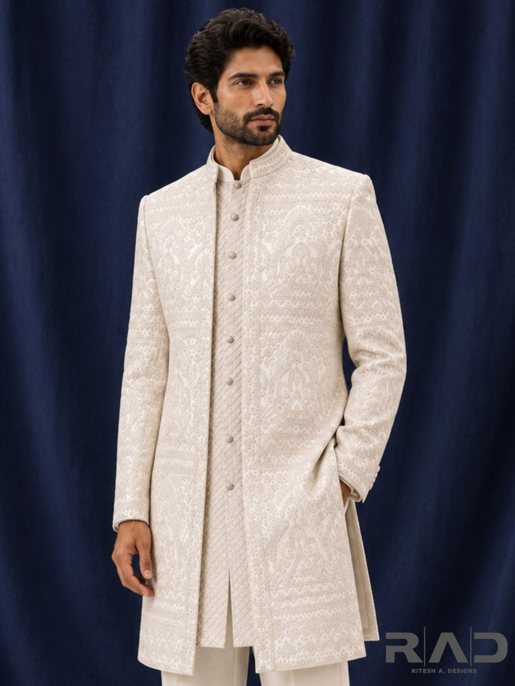 Maharaja Embroidered Shrug set