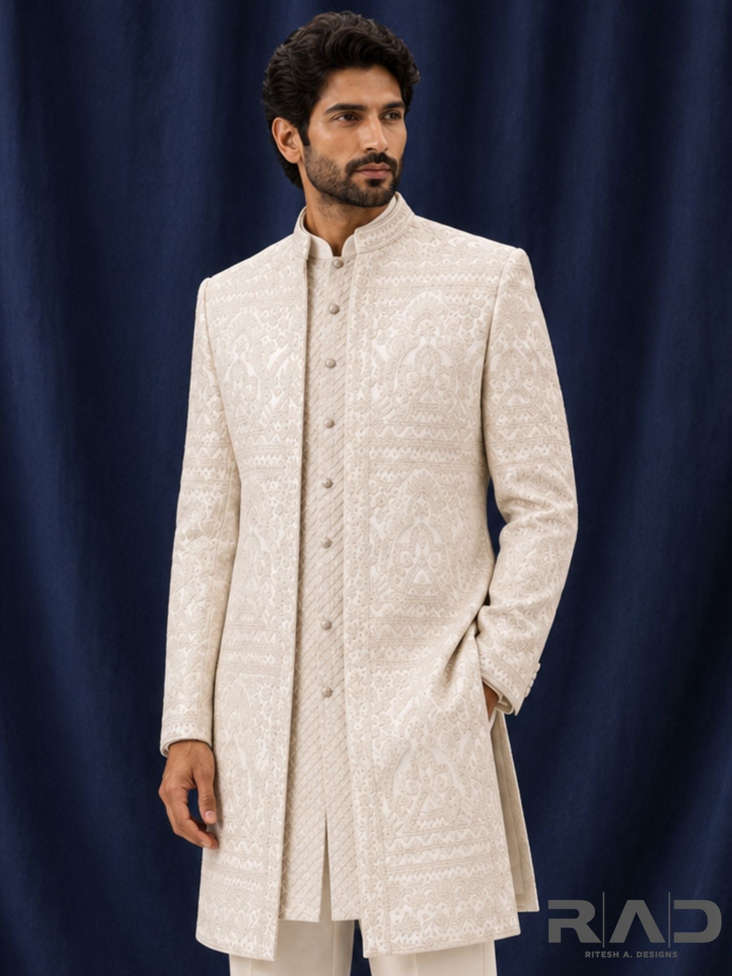 Maharaja Embroidered Shrug set