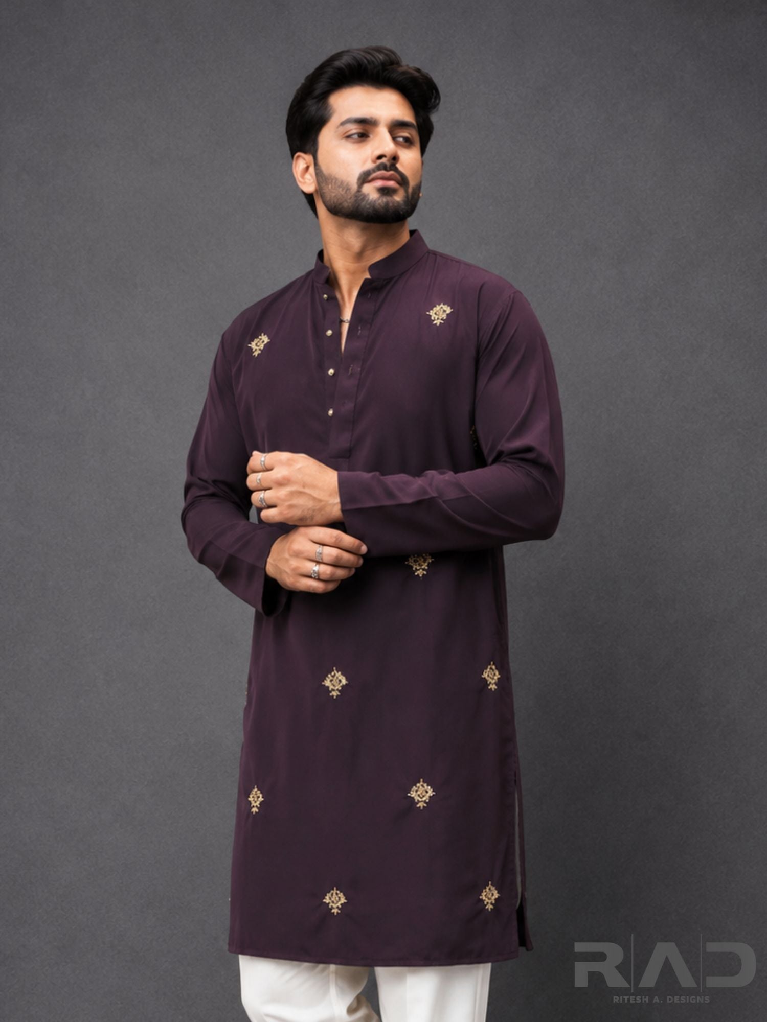 Wine Aura Kurta