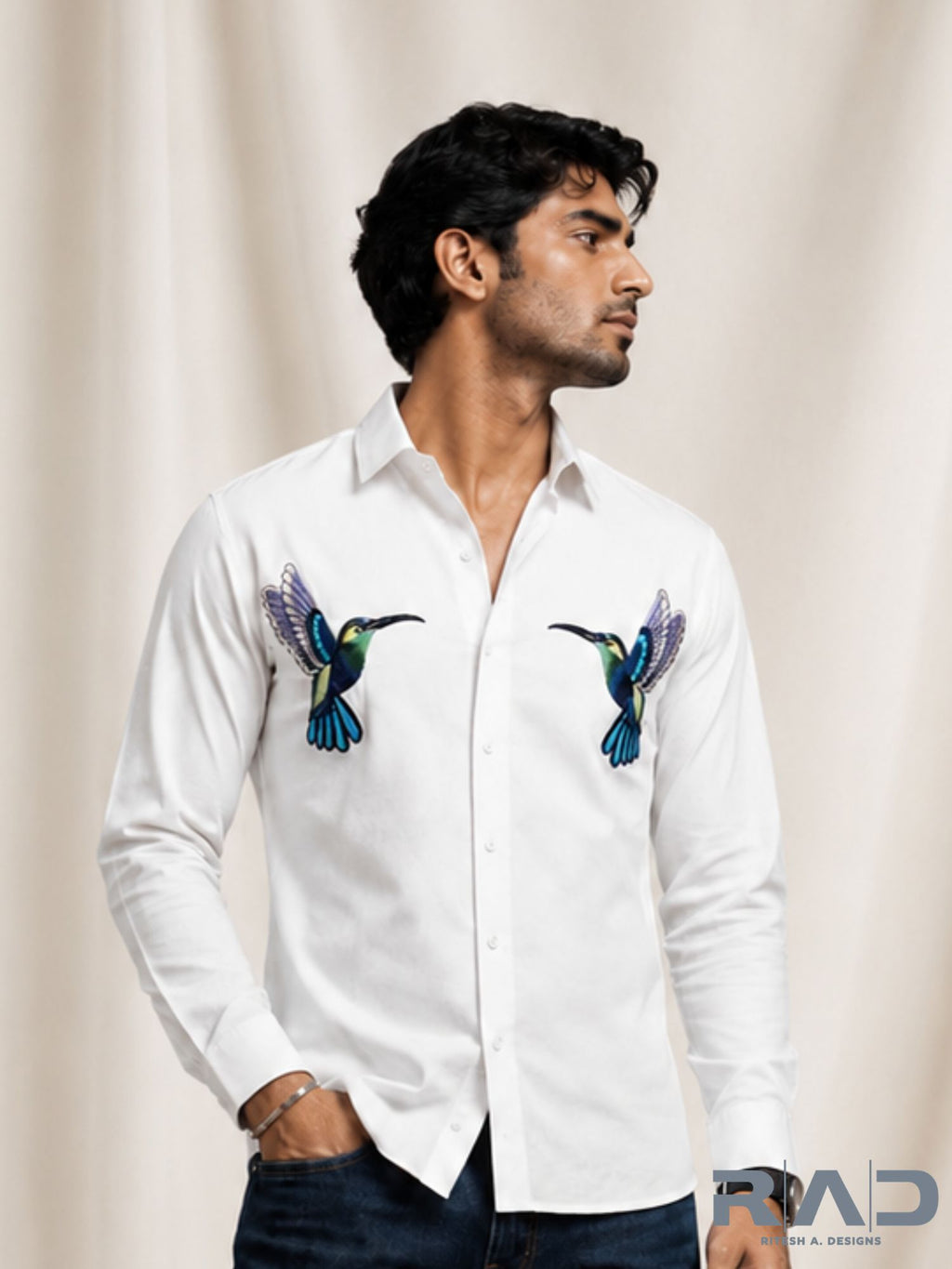 Bird Embroidery Shirt