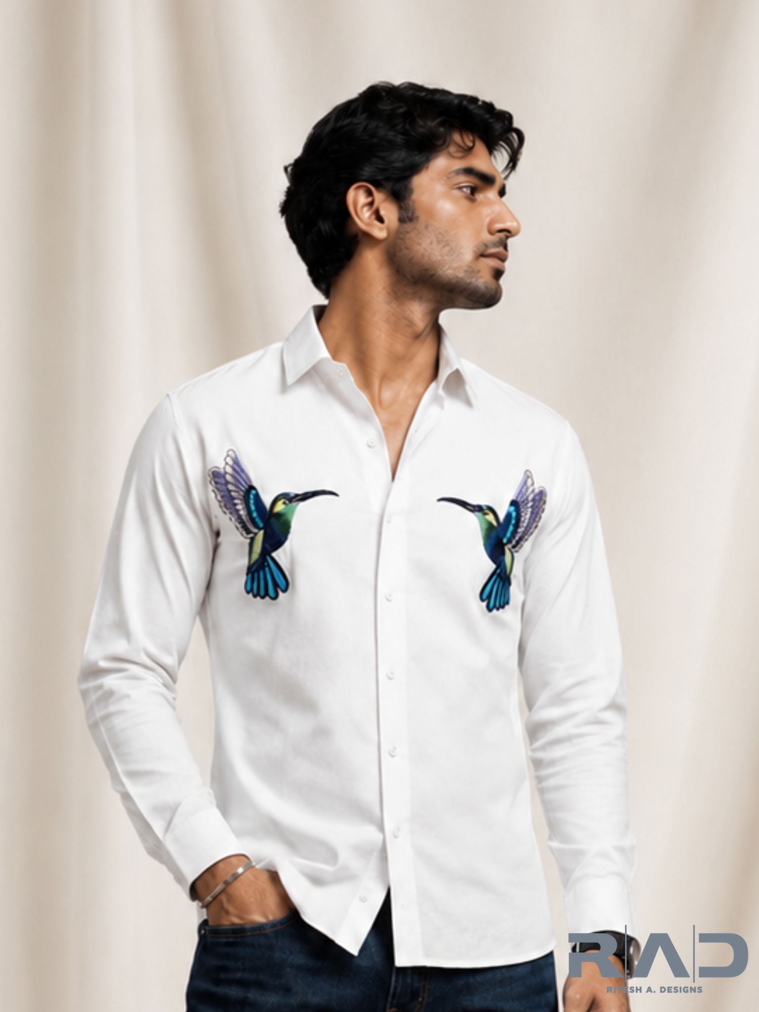 Bird Embroidery Shirt