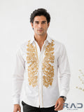 White Gold Embroidered Shirt