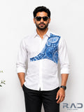 Blue Paisley Pattern Shirt