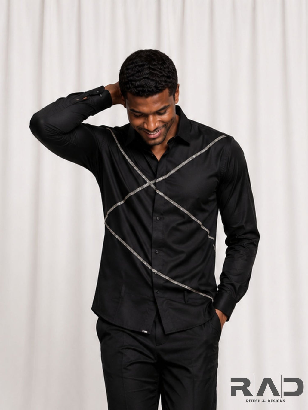 Black X-Line Designer Shirt