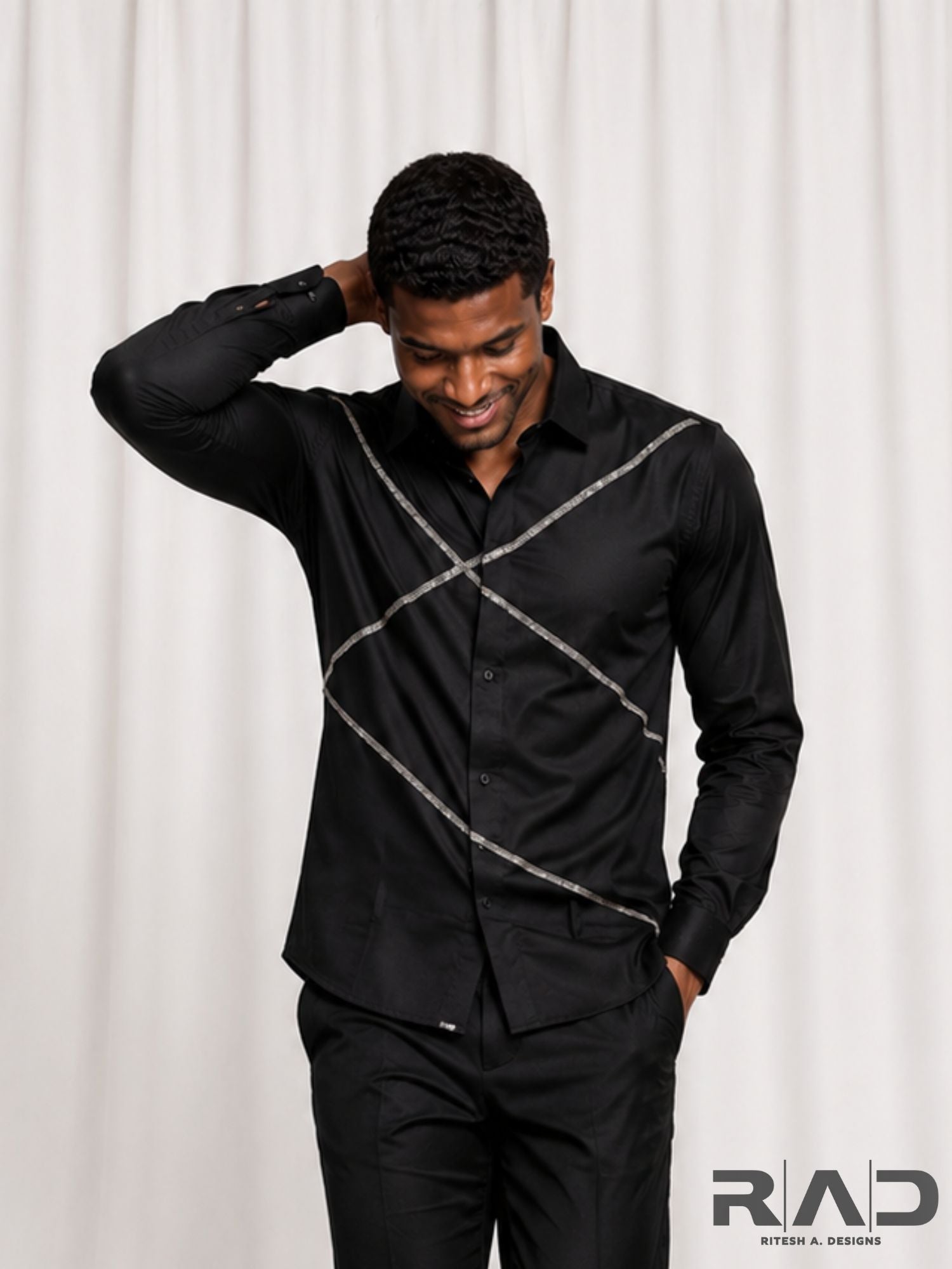 Black X-Line Designer Shirt