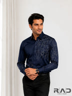 Abstract Linework Formal Shirt