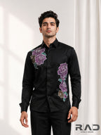 Black Floral Shirt