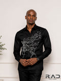 Black Deer Print Shirt