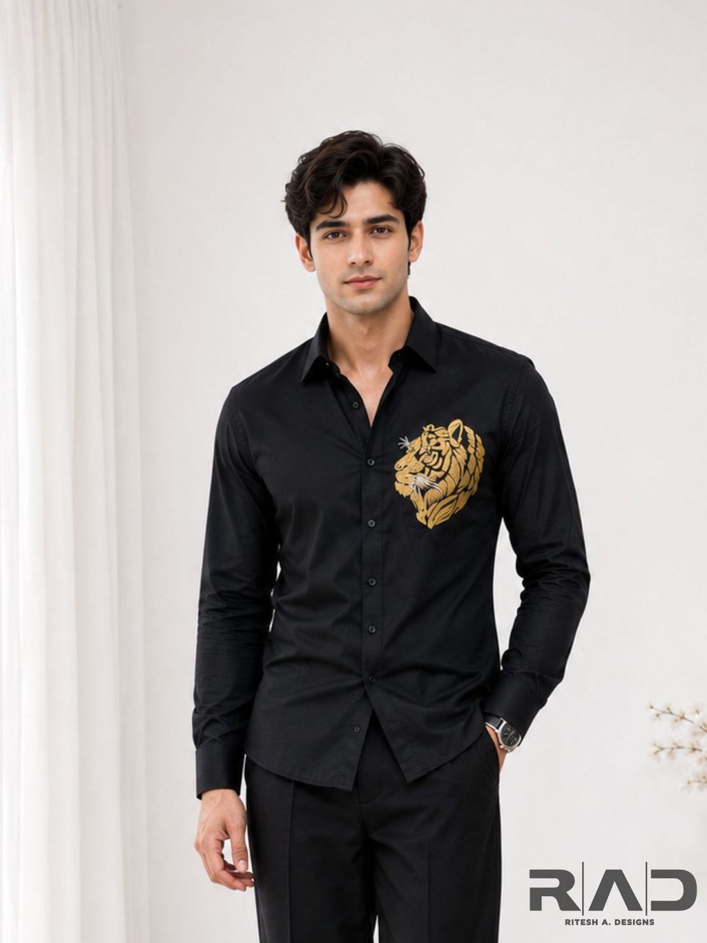 Black Gold Tiger Shirt
