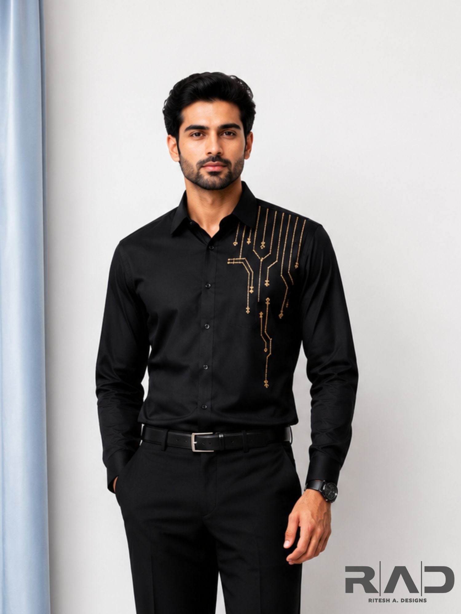 Black Gold Circuit Shirt