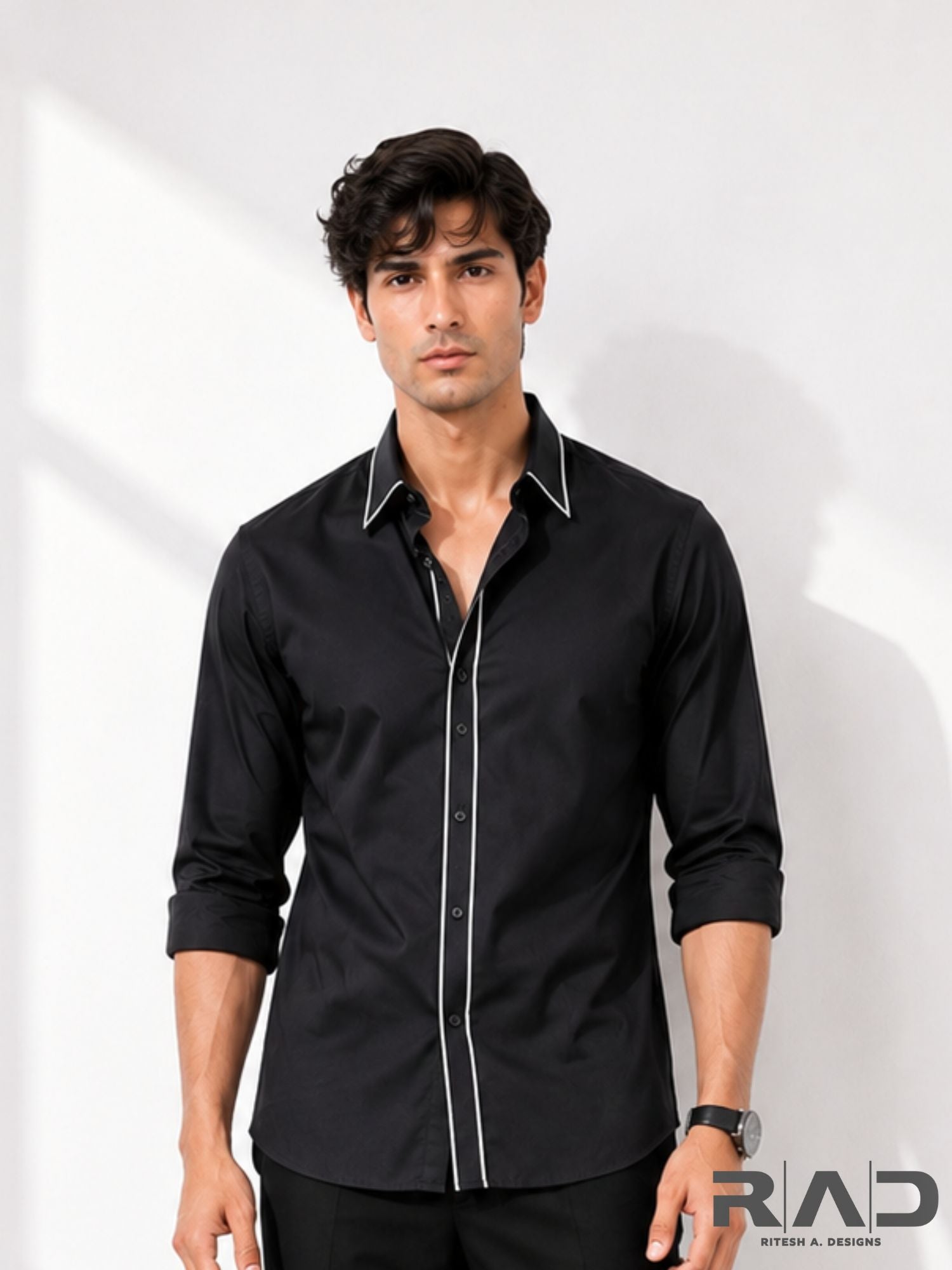 Black Contrast Shirt