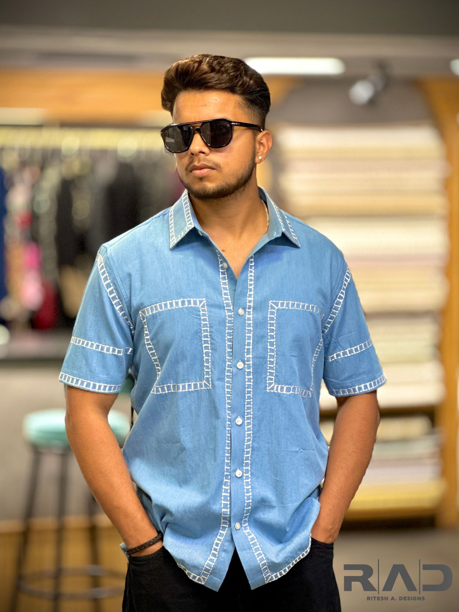 Drift Blue Artisan Denim Shirt
