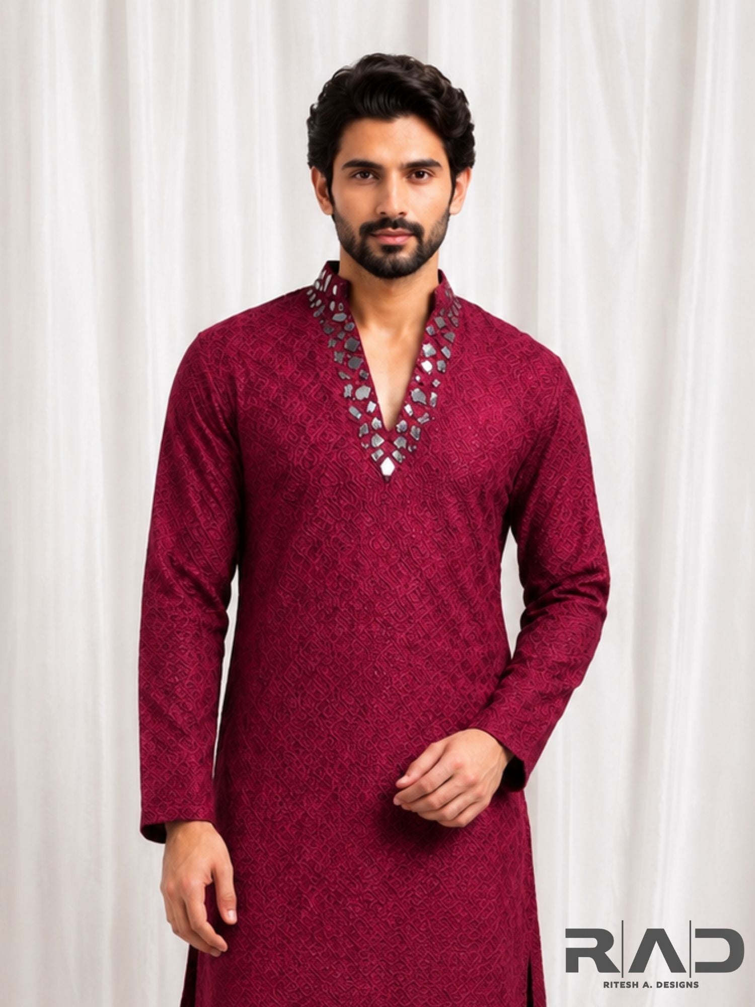 Ruby Mirror  Kurta