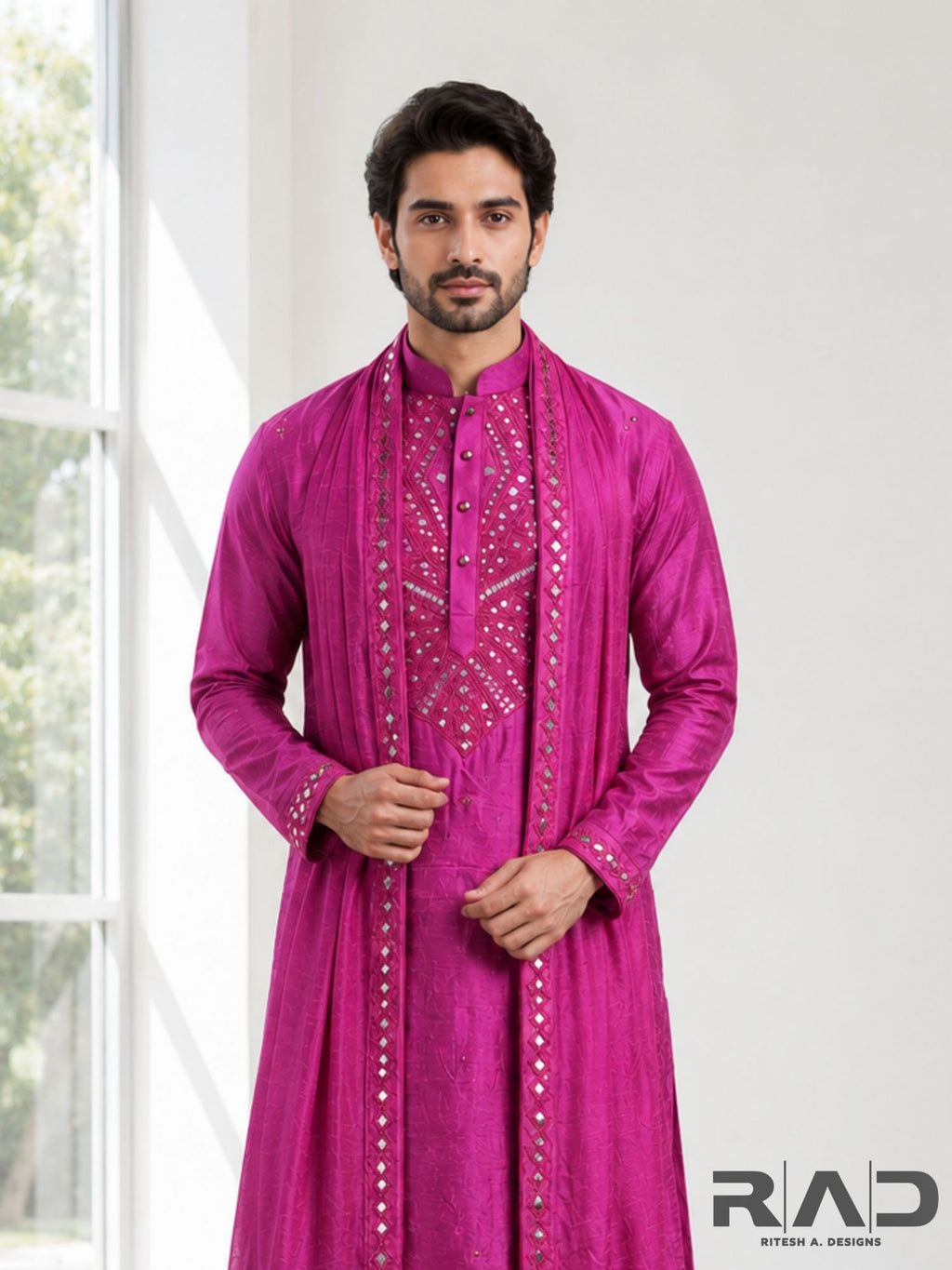 Fuchsia Royale Handcrafted Kurta