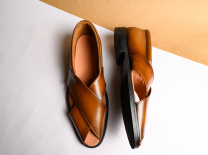 Brown Painted Sandals