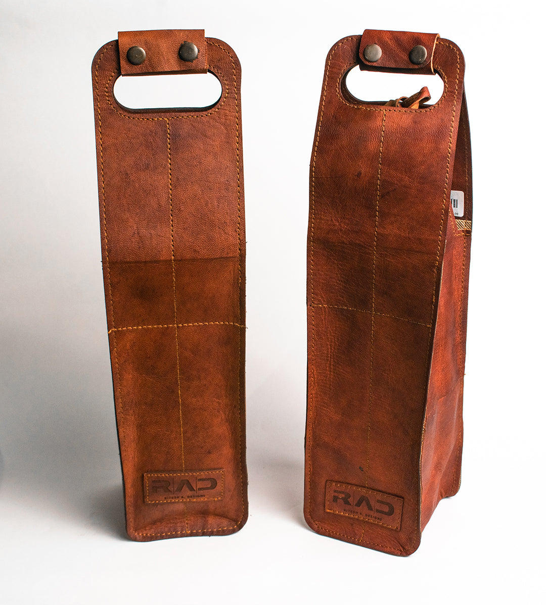 Tan Brown Leather Wine Case