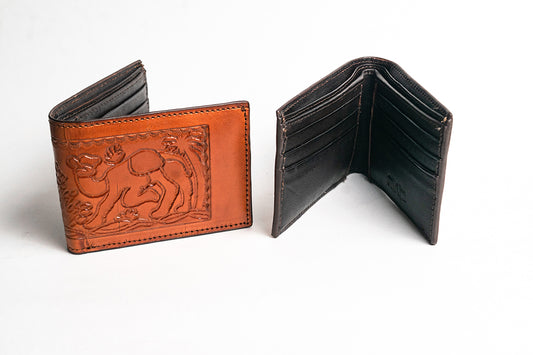 Camel Carving Tooling Wallet