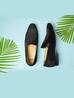 Black Embroiderd Loafer