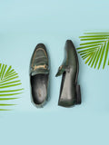 Textured Green Loafer