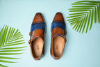 Tan Blue Monkstrap