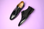 Black Textured Brogues