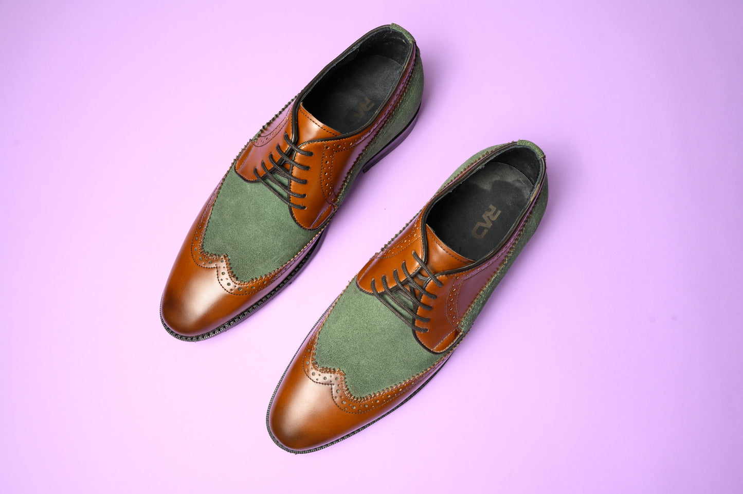 Green Suede Brogues