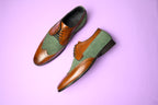 Green Suede Brogues