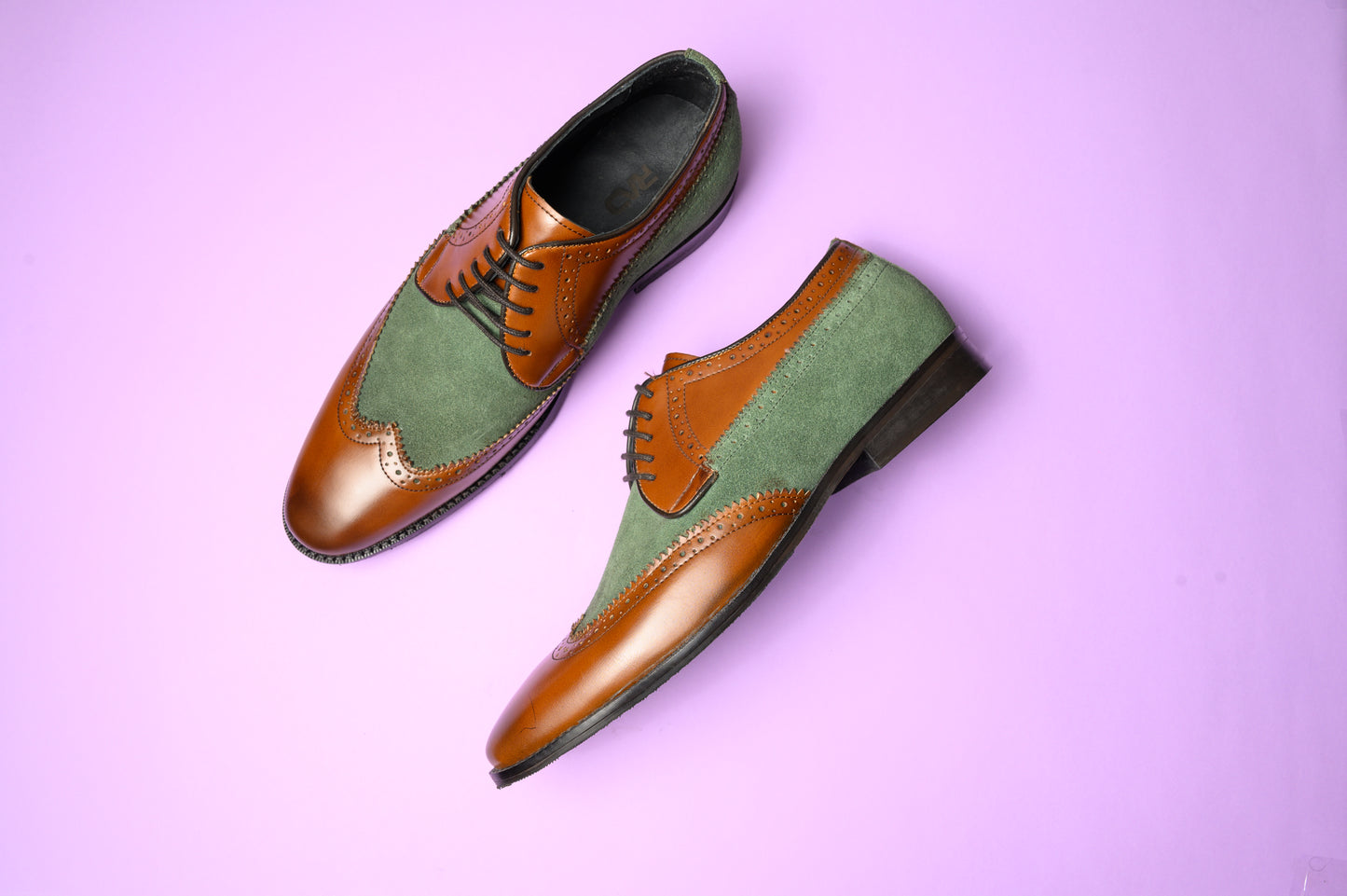 Green Suede Brogues