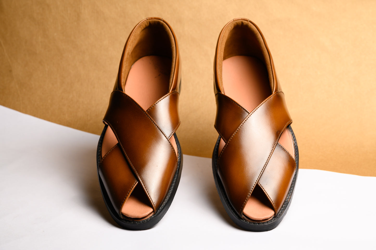 Brown Painted Sandals