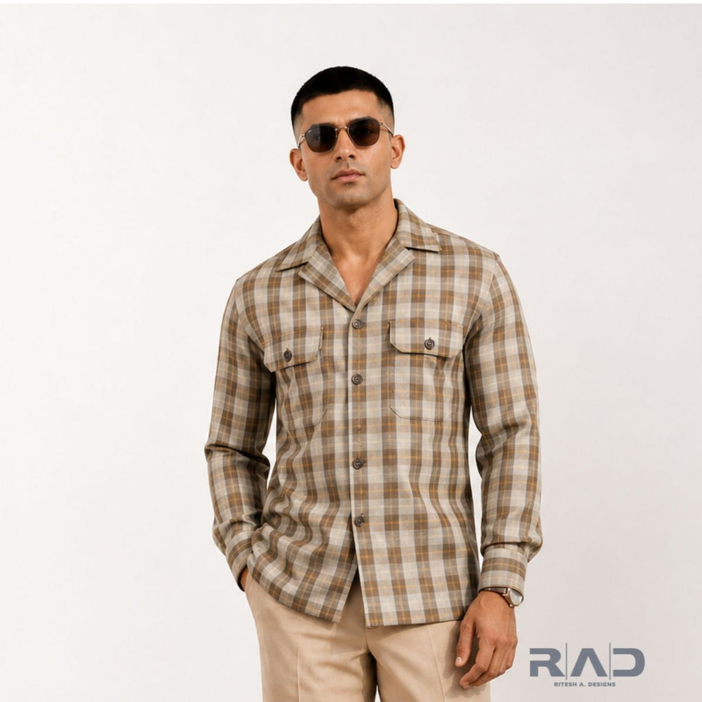 Sandstone  Check Shirt