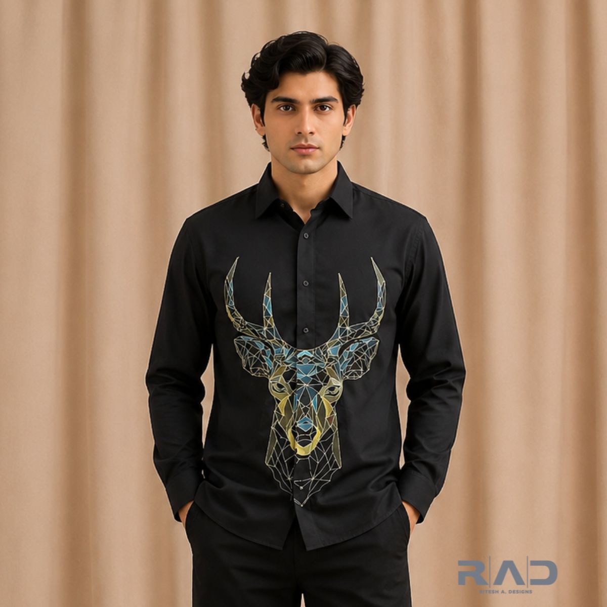 Stag Noir Geometric Art Shirt