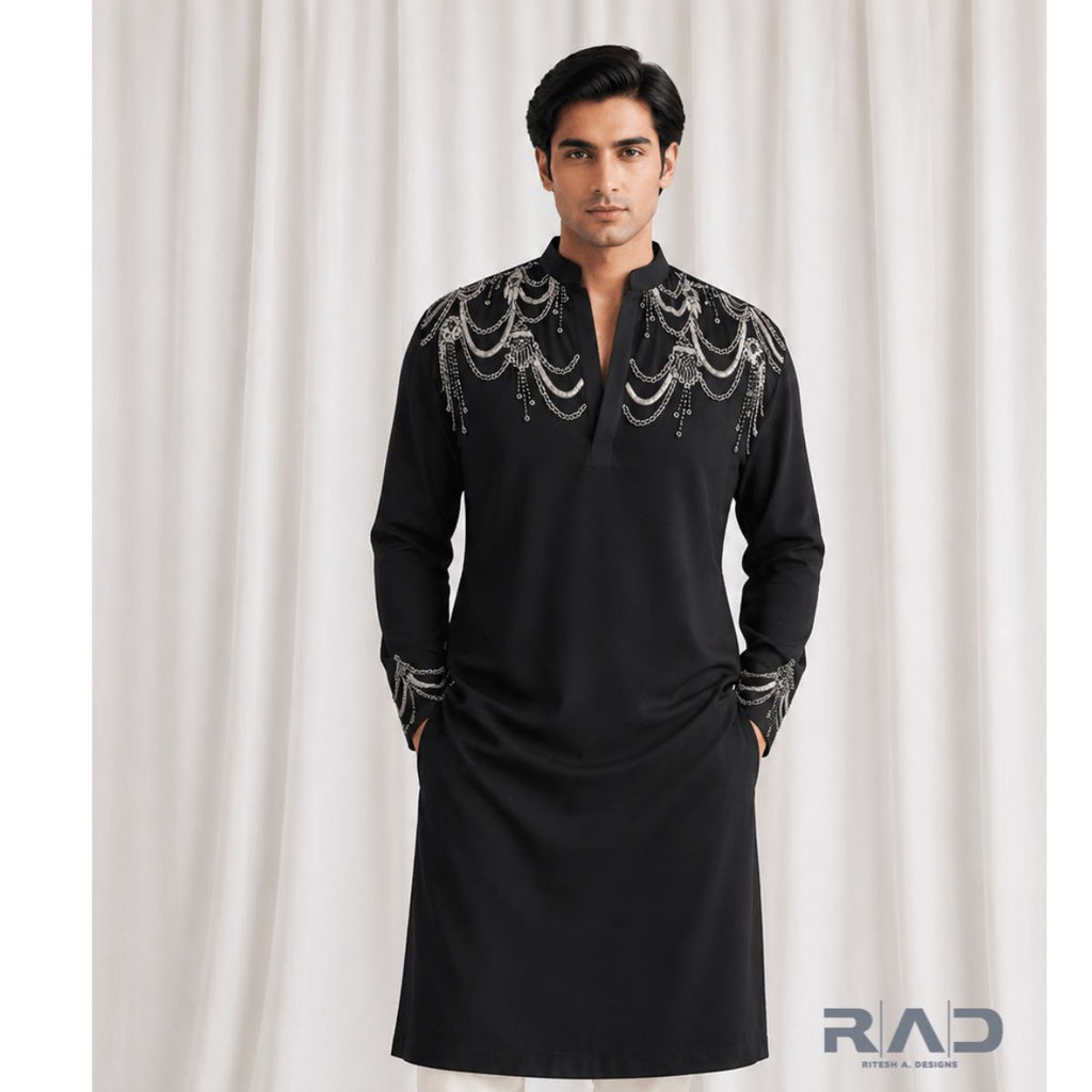 Noir Royale Chain Embellished Kurta