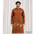 Copper Mayur Embroidered Kurta