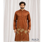 Copper Mayur Embroidered Kurta