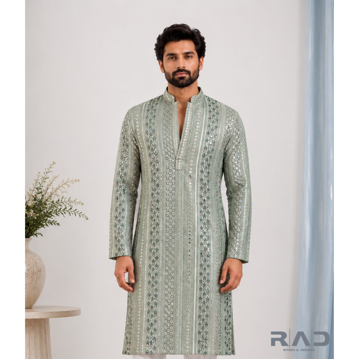 Sage Prism  Kurta