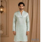 Mint Aura Embroidered Kurta