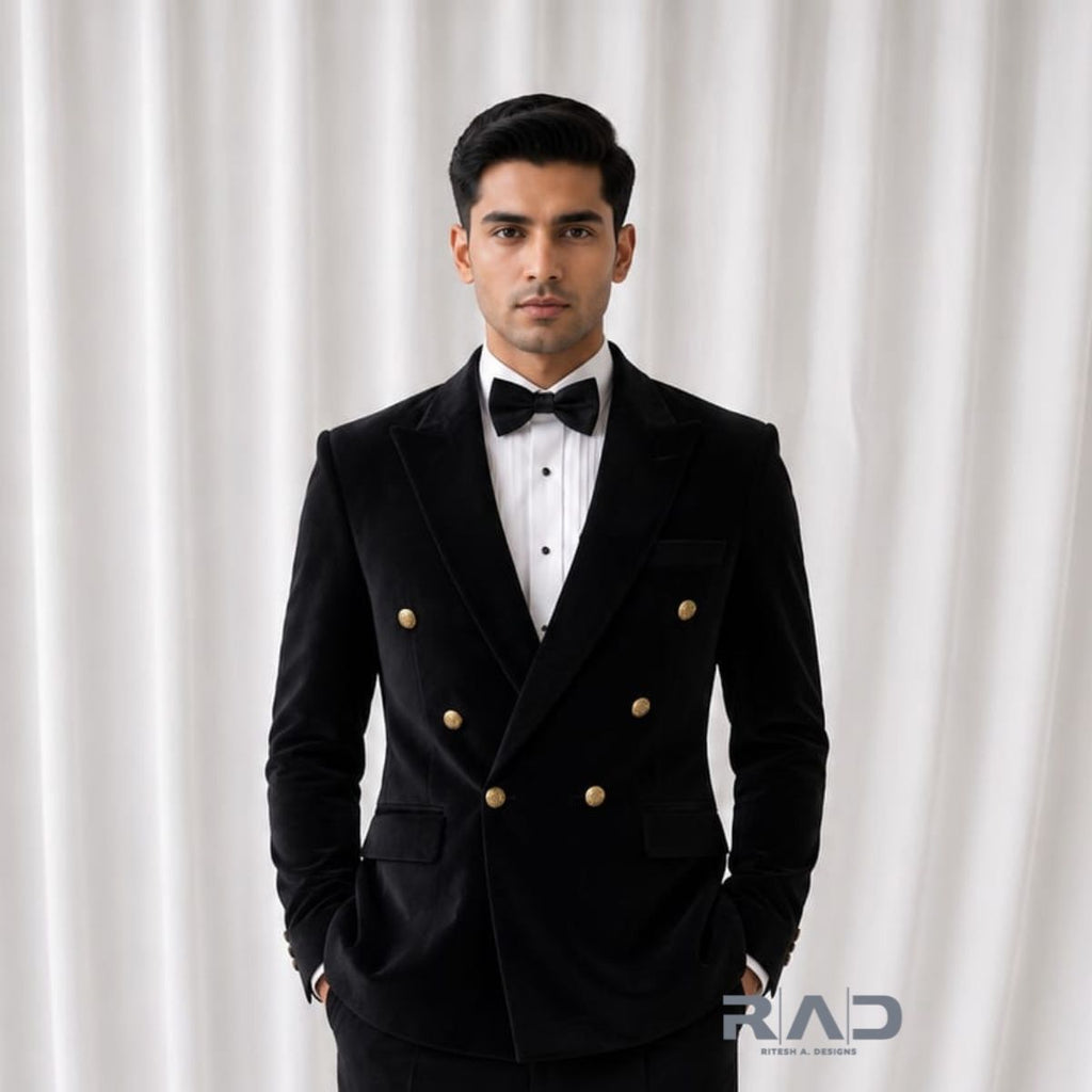 Elite Noir Double-Breasted Tuxedo