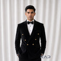 Elite Noir Double-Breasted Tuxedo