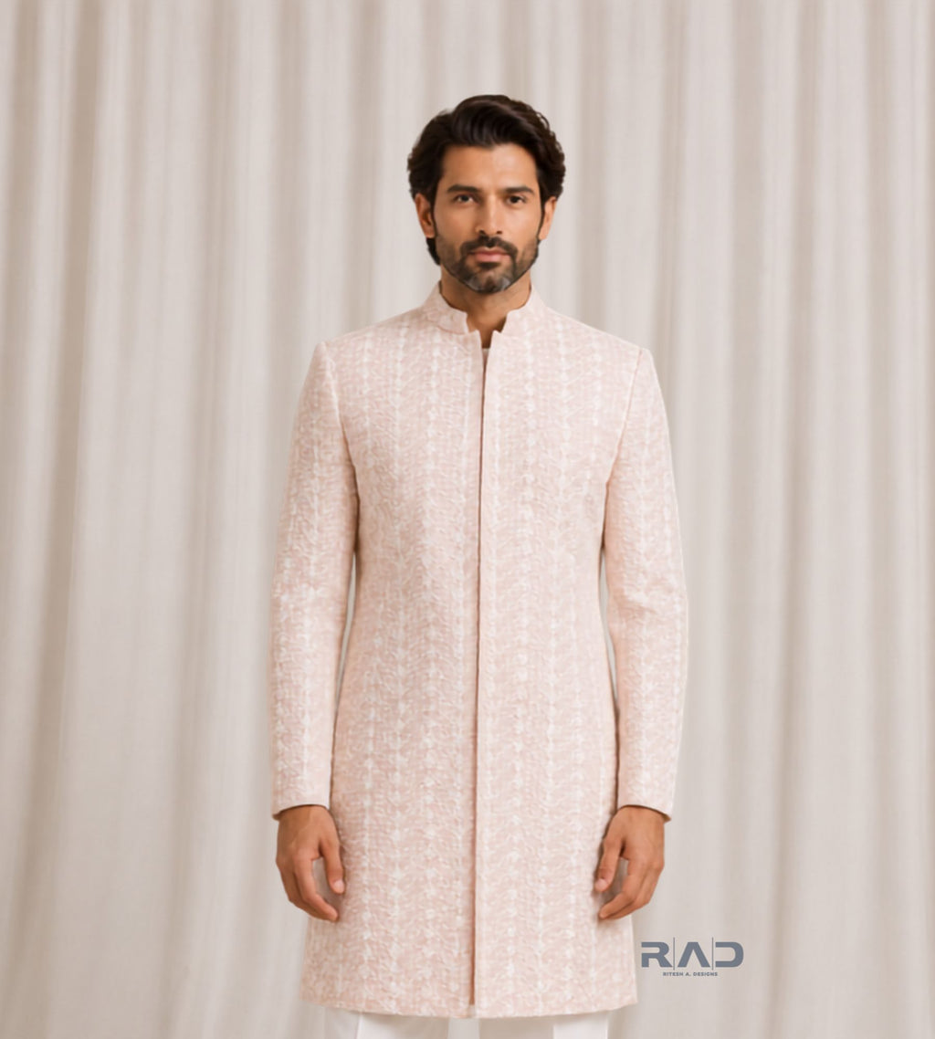 Nooran Pink Achkan