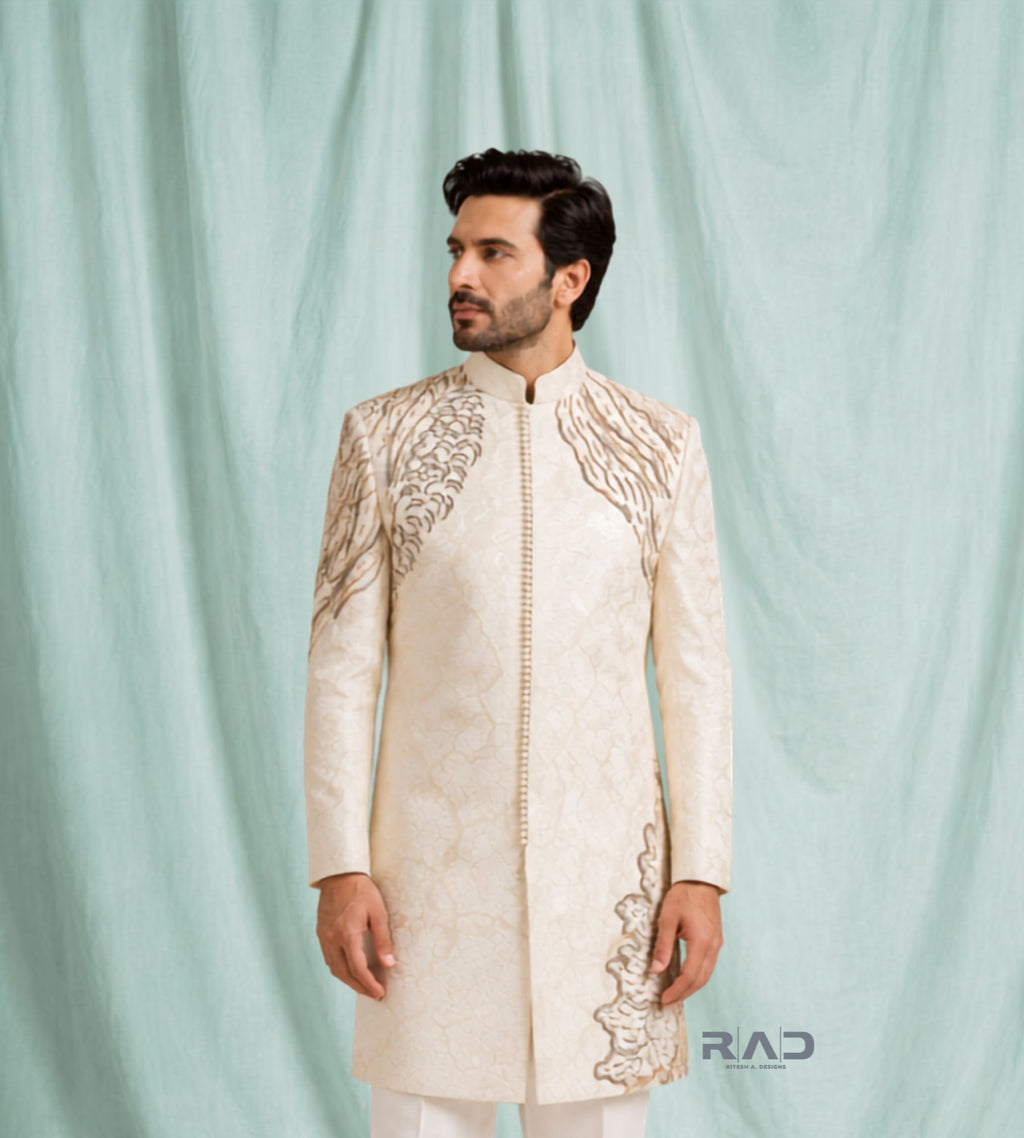 Aurum Ivory Achkan