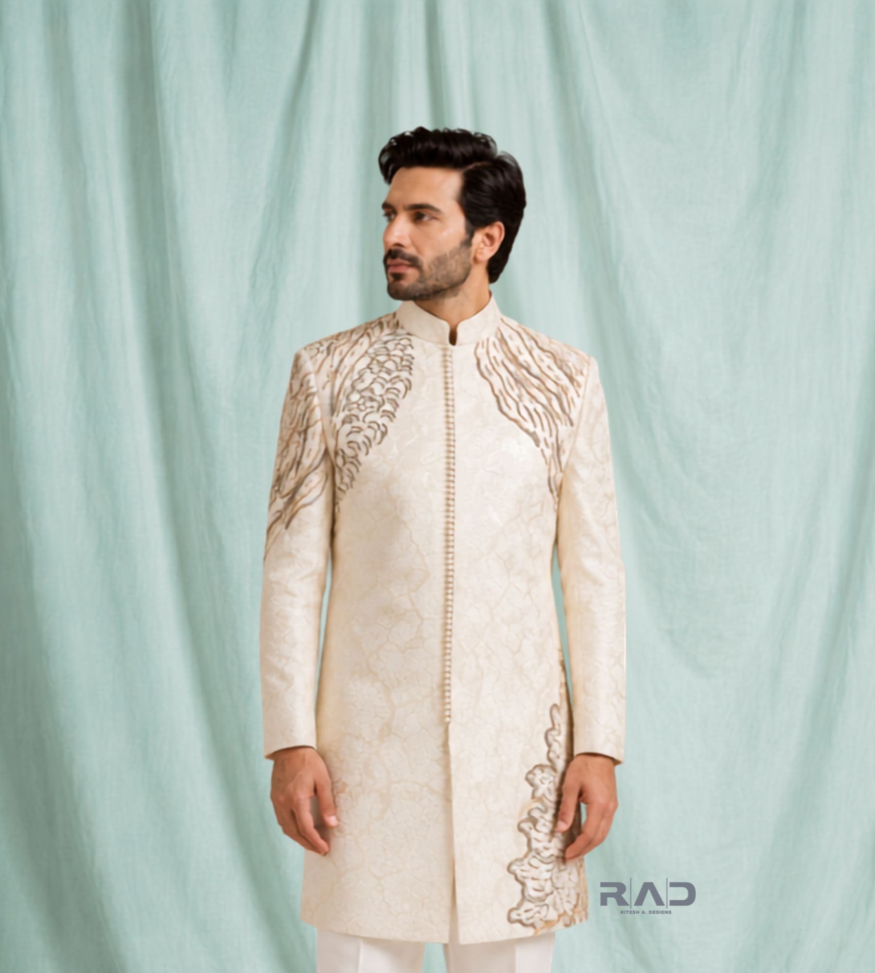 Aurum Ivory Achkan