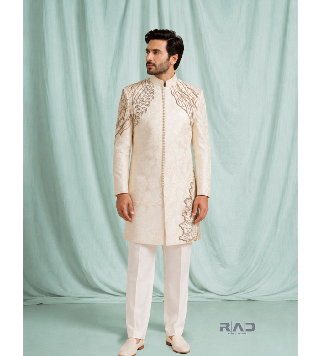 Aurum Ivory Achkan