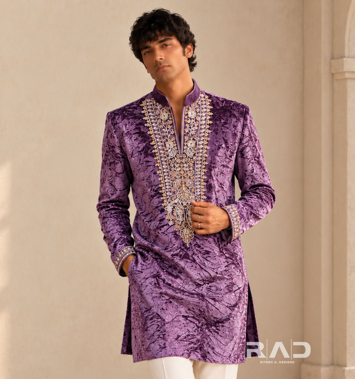 Violet Maharaja Kurta