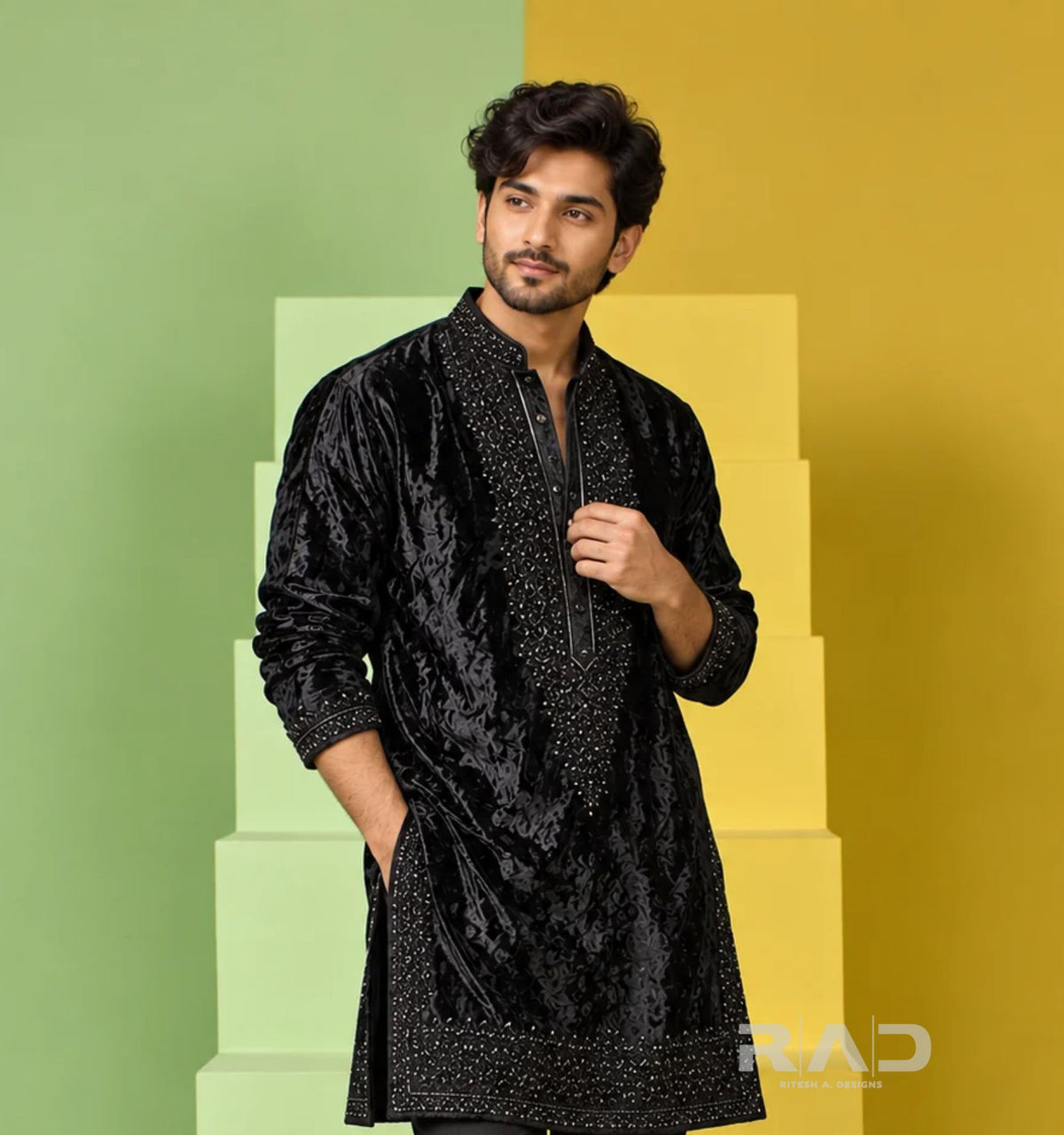 Azaan Velvet Kurta
