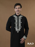 Black-White Embroidered Kurta Set