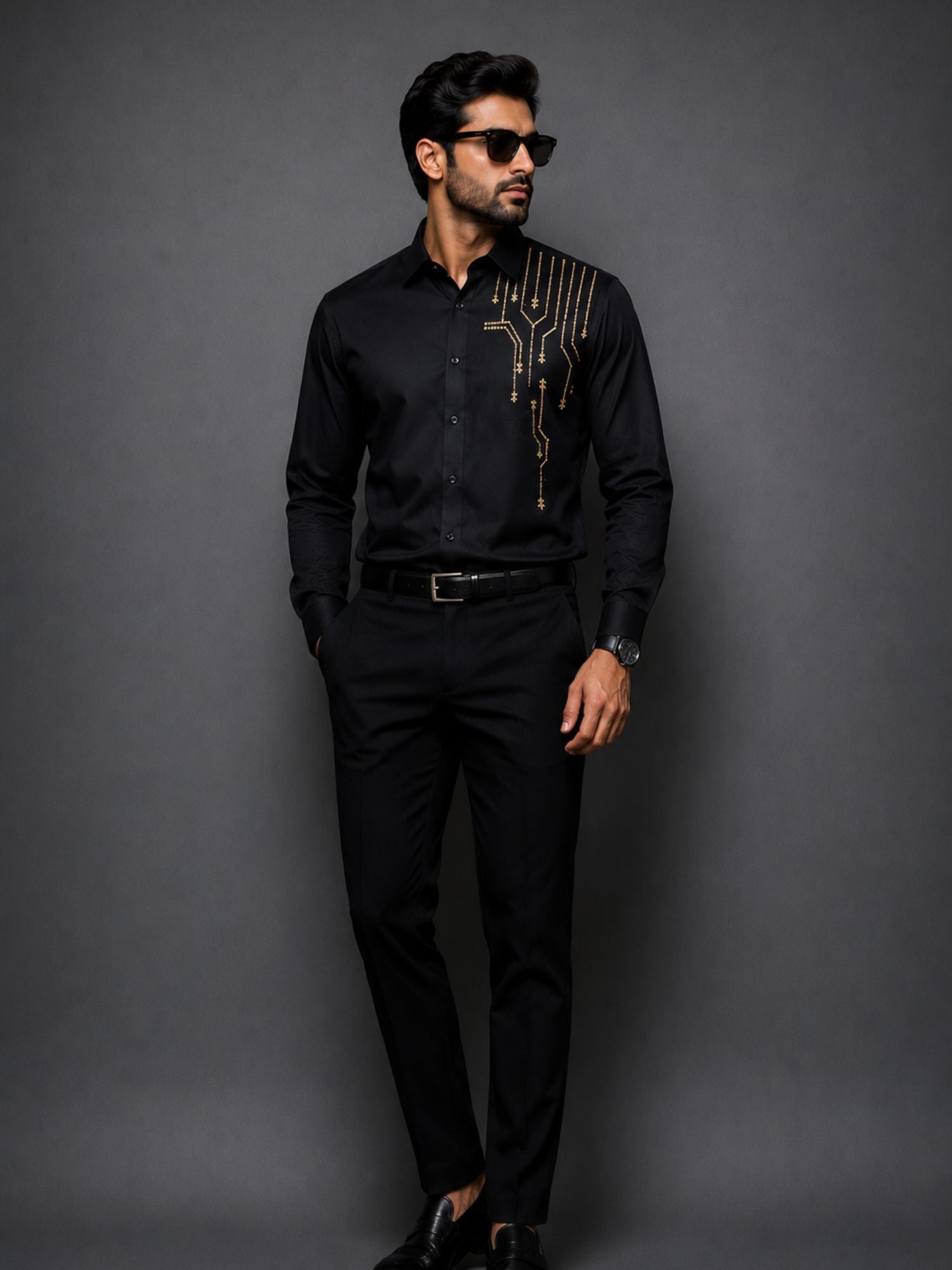 Black Gold Circuit Shirt