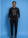 Black Wildlife Print Shirt