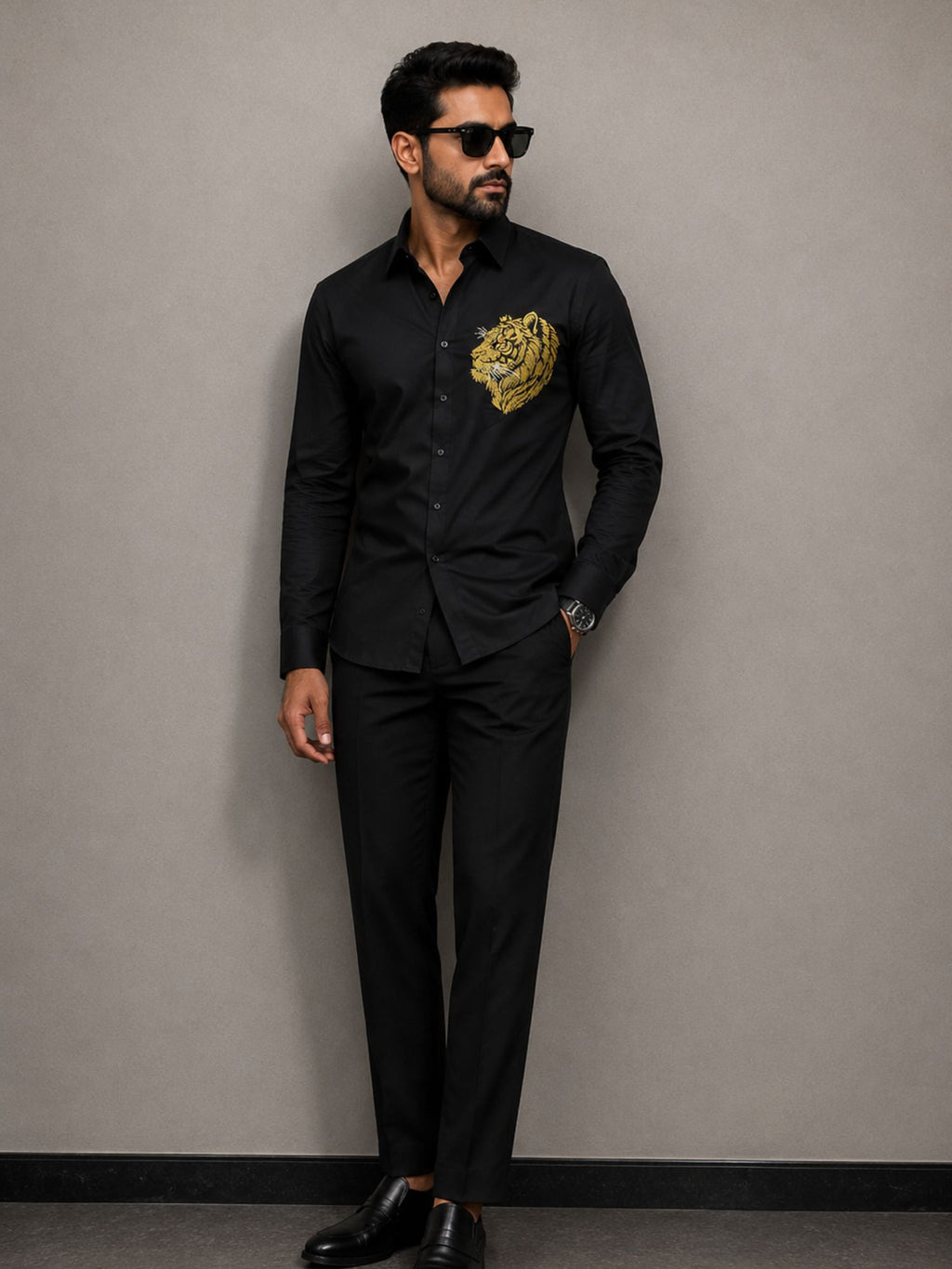 Black Gold Tiger Shirt