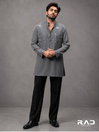 Grey Mirror Kurta